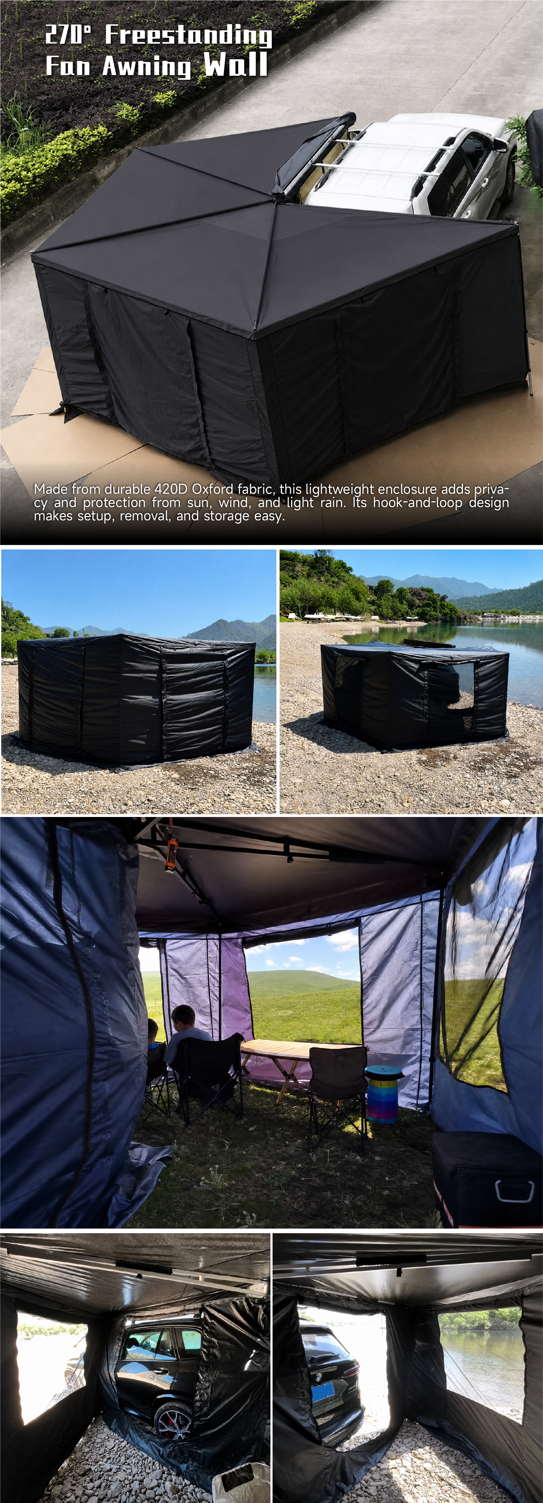 270° Awning Enclosure · Standard Series PVC version — full specification