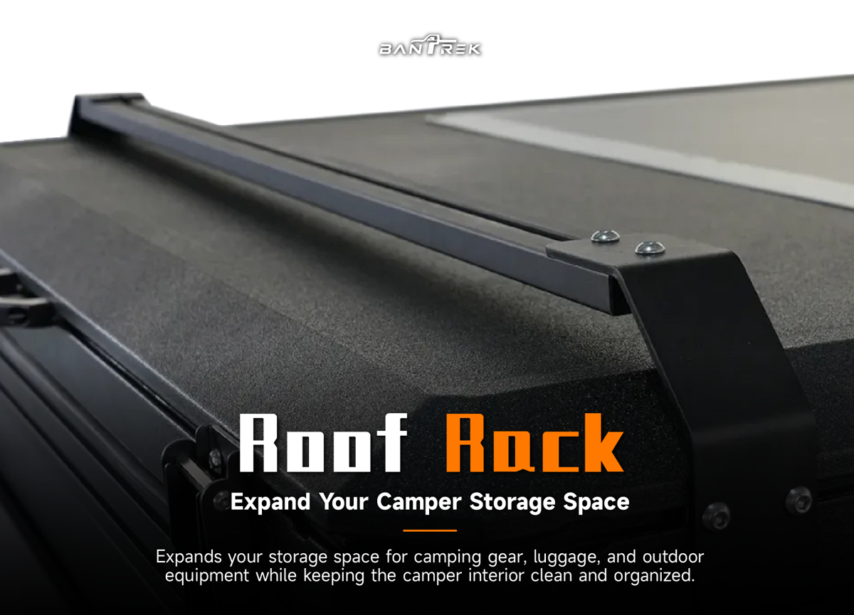 BANTREK roof rack installed on camper top with expand your camper storage space