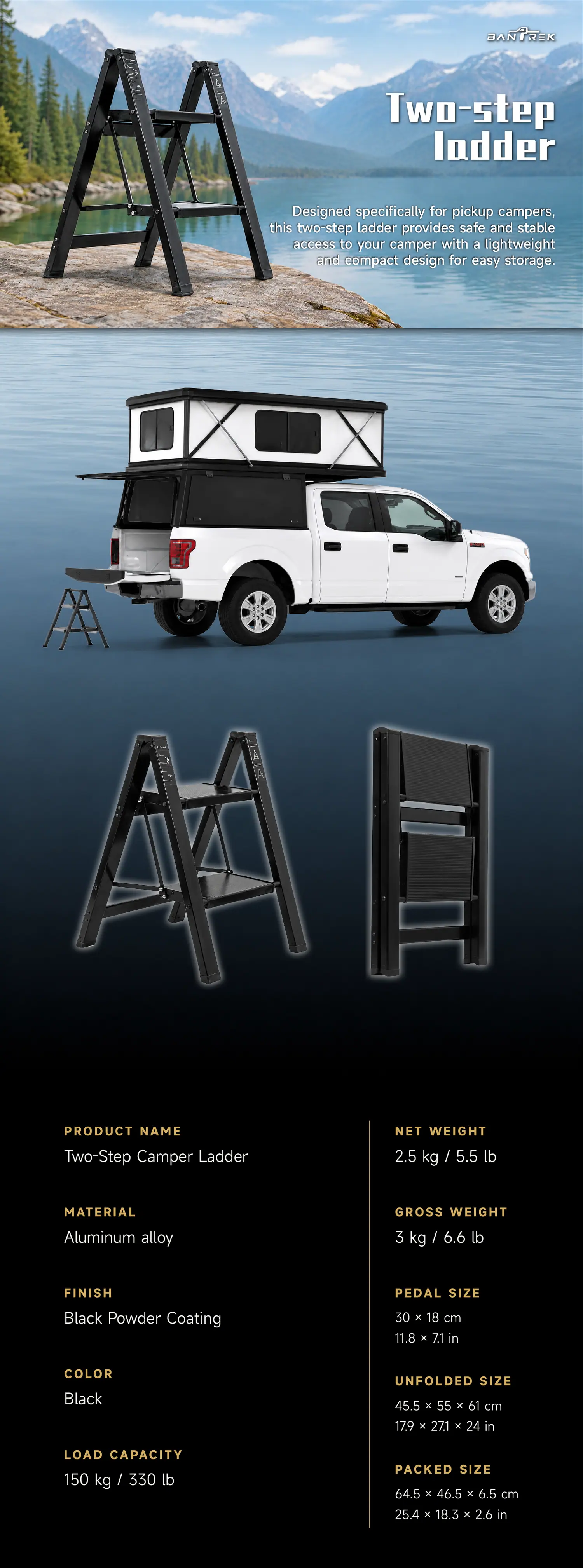 BANTREK two-step ladder — full product overview