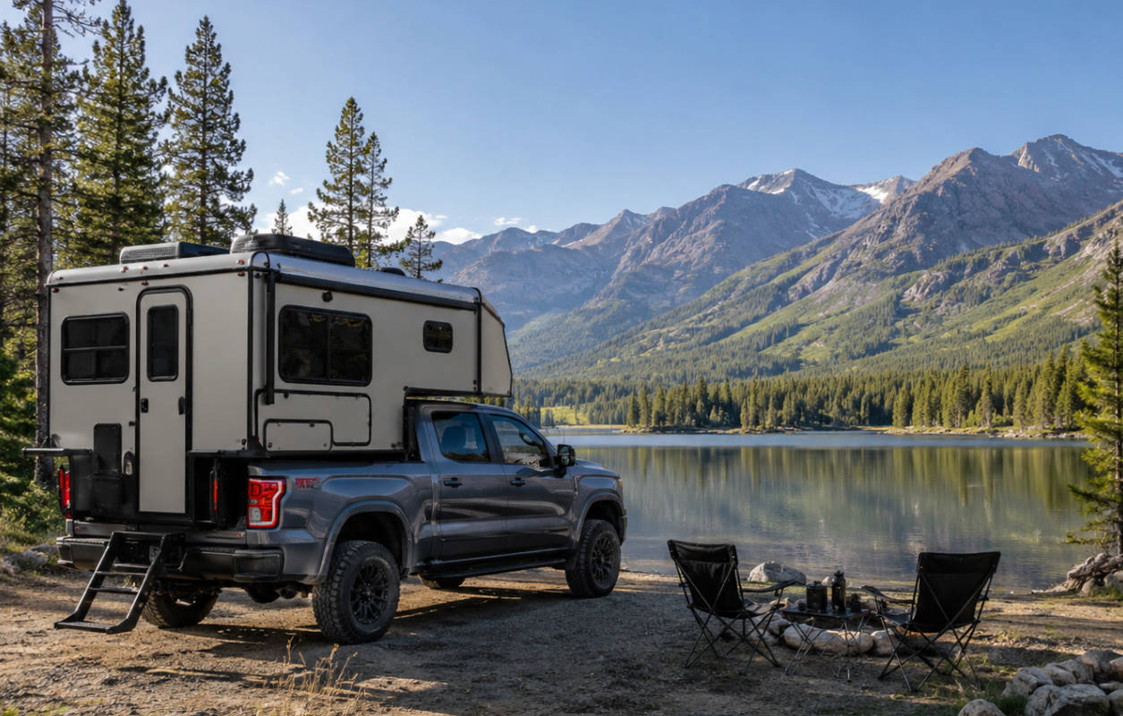 Customer camper field photo